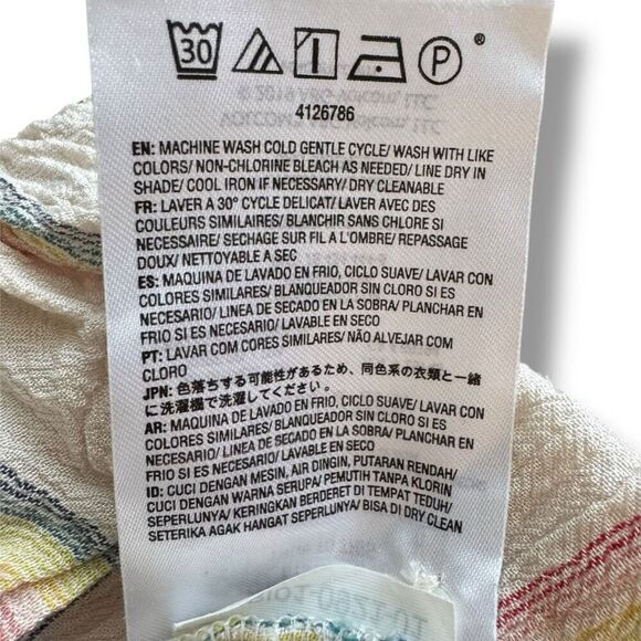 Volcom Women's Multicolor Stripe Cover-Up Shift Dress Size Medium - Picture 9 of 9